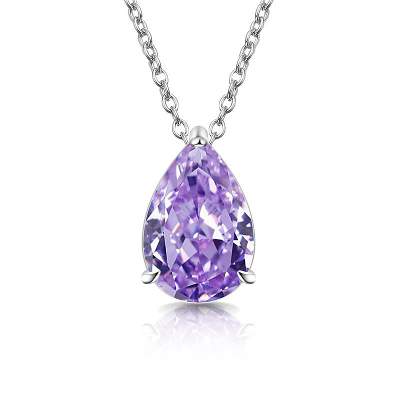 Classic Teardrop Gemstone Necklace for Women