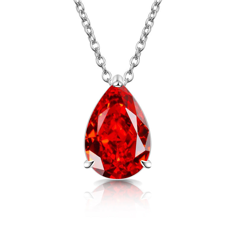 Classic Teardrop Gemstone Necklace for Women