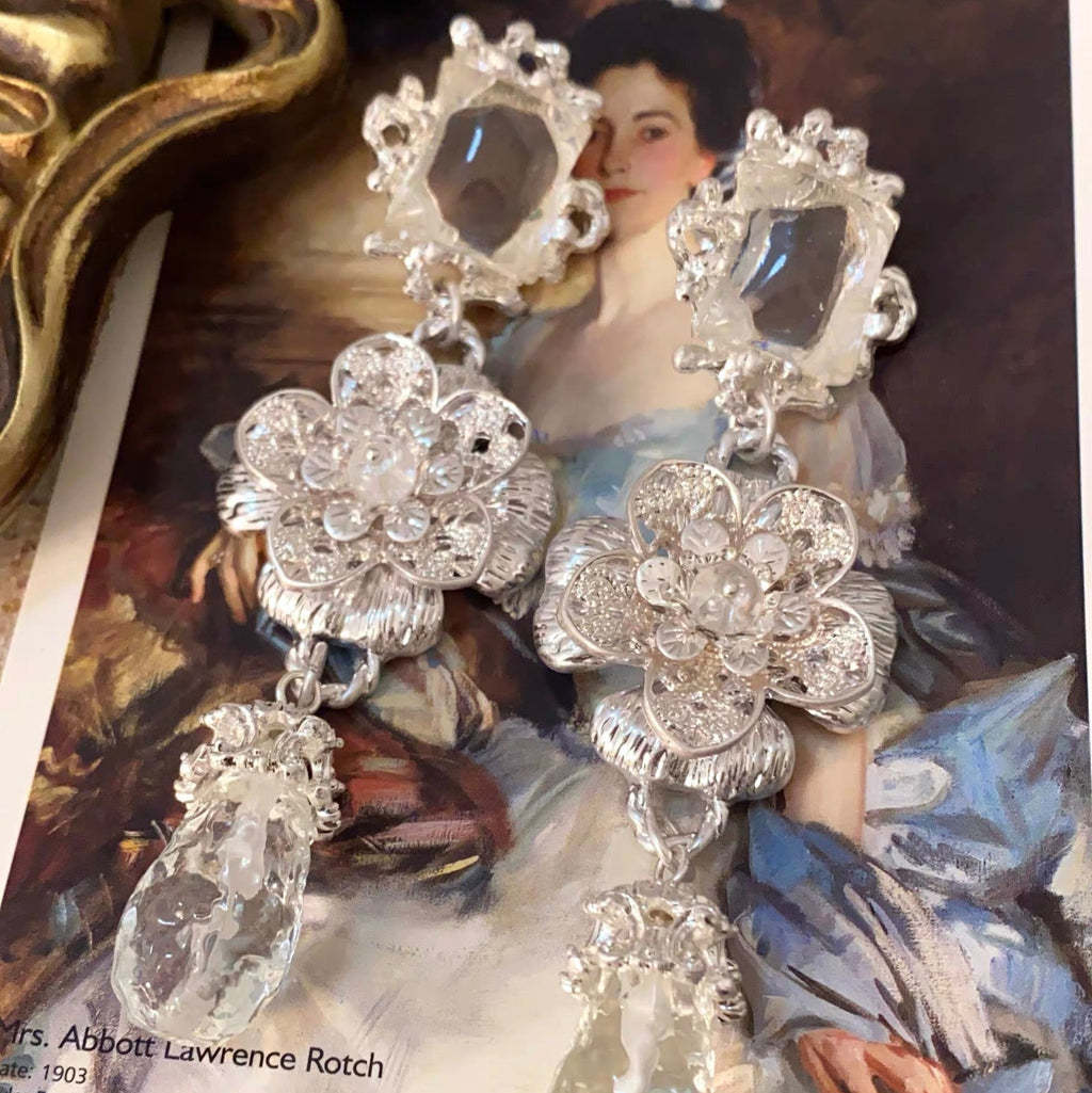 Camellia Glass Earrings – Italian Grandmother Craftsmanship