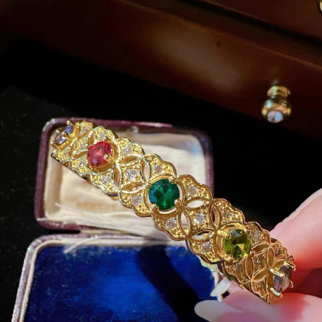 Rainbow Palace Multi-Color Simulated Gemstone Statement Set
