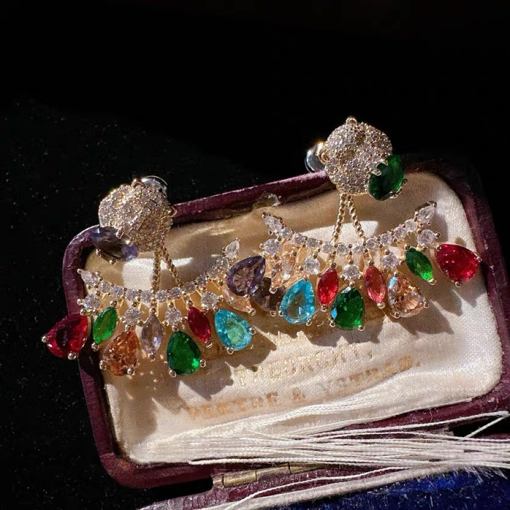 Rainbow Palace Multi-Color Simulated Gemstone Statement Set