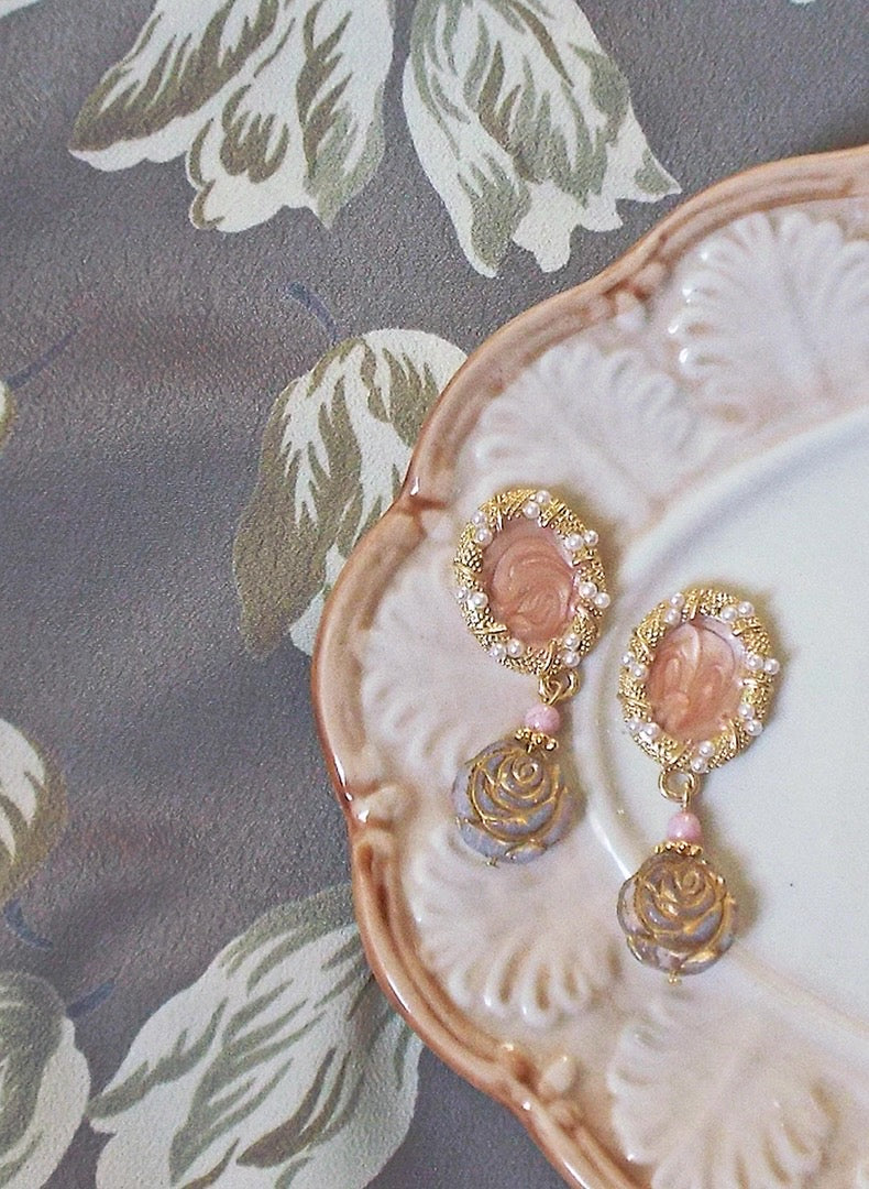 Handmade Romantic Rose Earrings