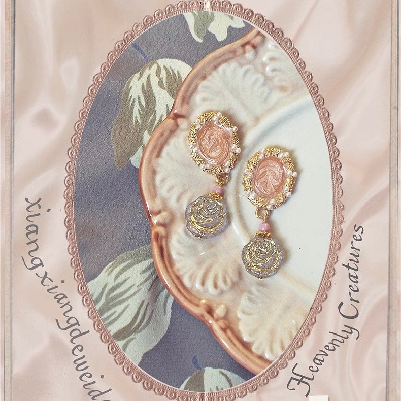 Handmade Romantic Rose Earrings