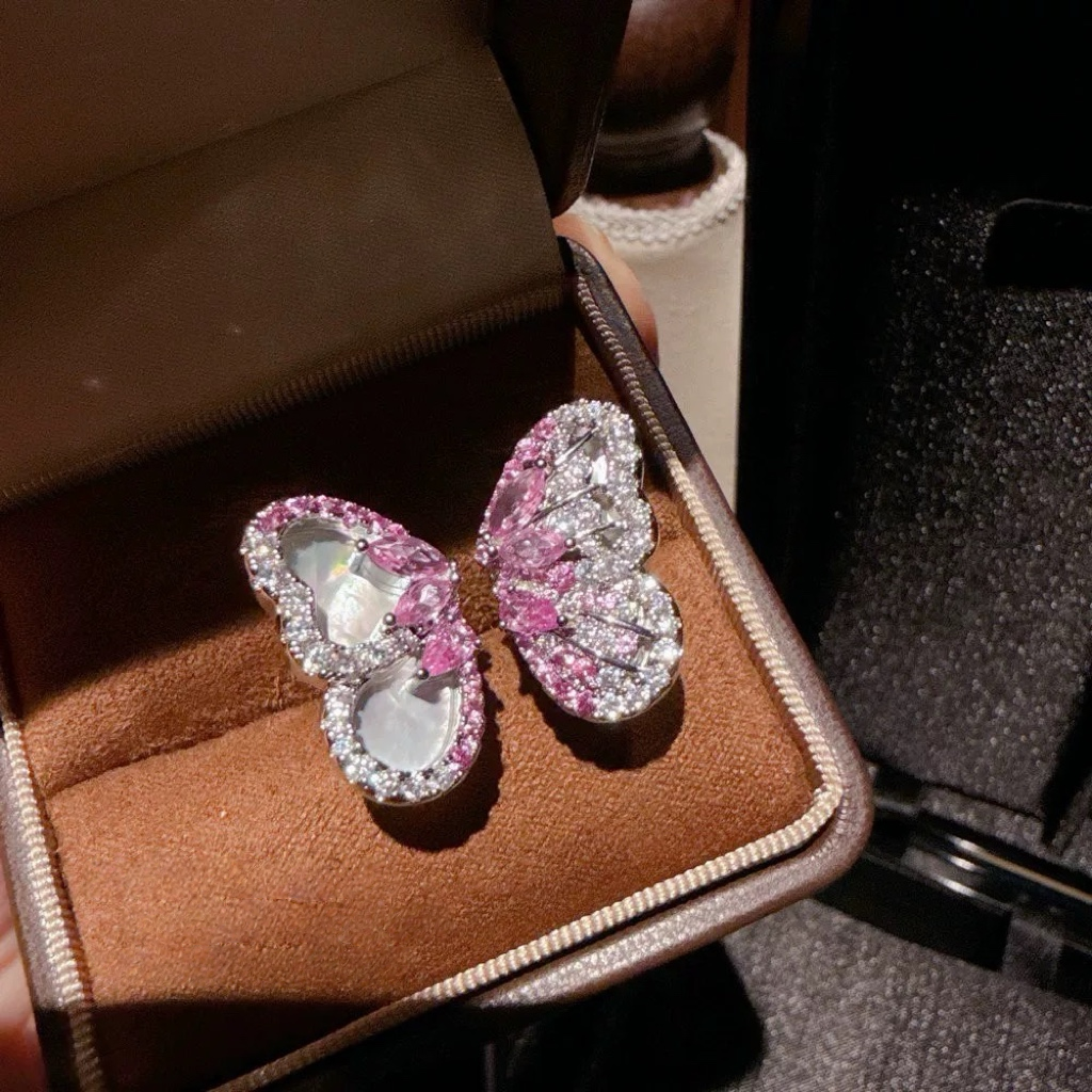 Butterfly Dreams Mother of Pearl Necklace Earrings Ring