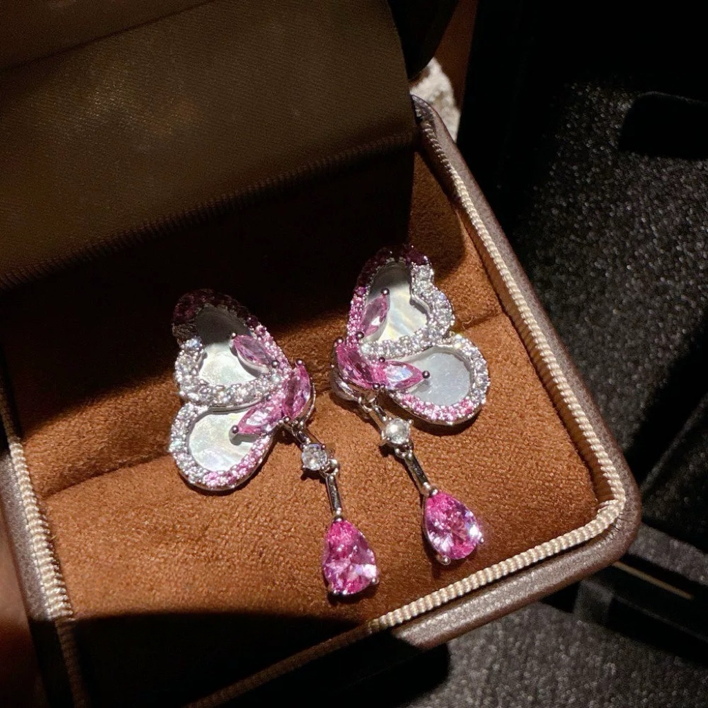 Butterfly Dreams Mother of Pearl Necklace Earrings Ring