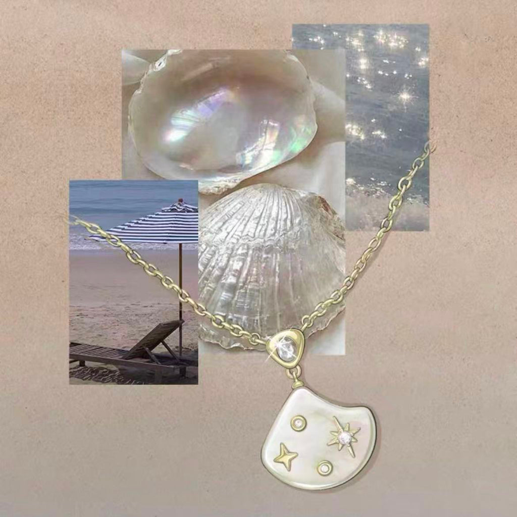 Seashell Glow Necklace Earings
