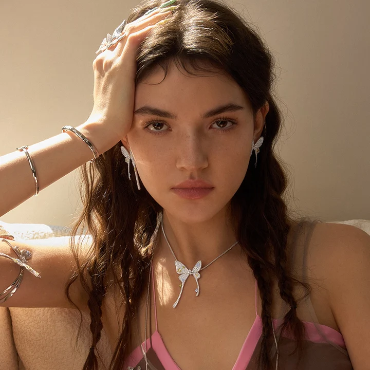 Butterfly Blossom Garden Necklace & Earring Set