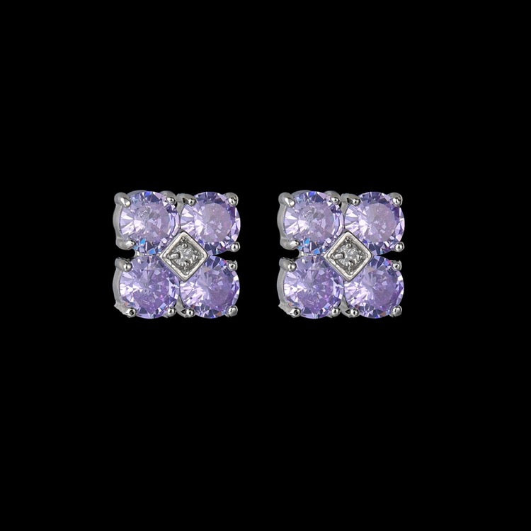 Radiant Purple Necklace & Earrings Set