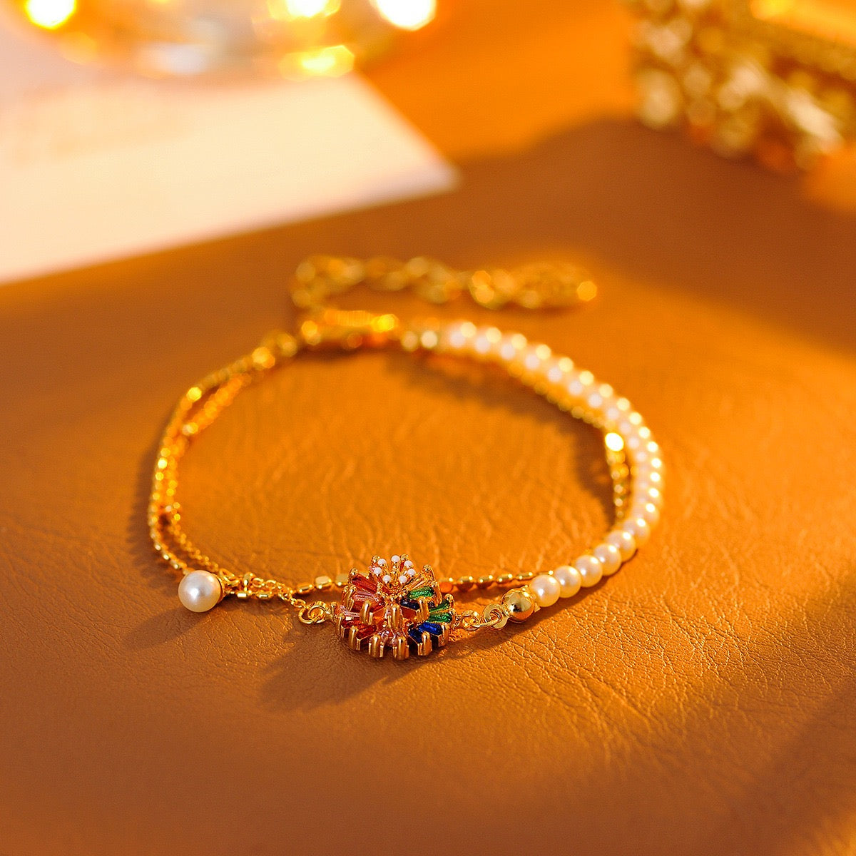 Rainbow Daisy Jewelry Set