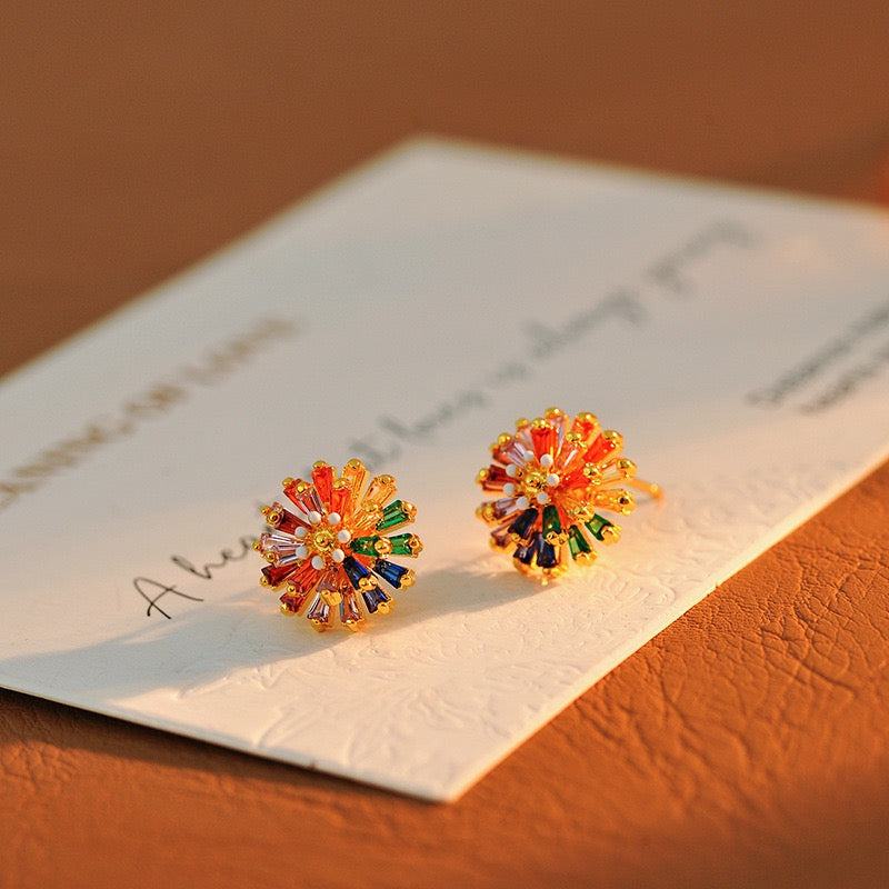 Rainbow Daisy Jewelry Set