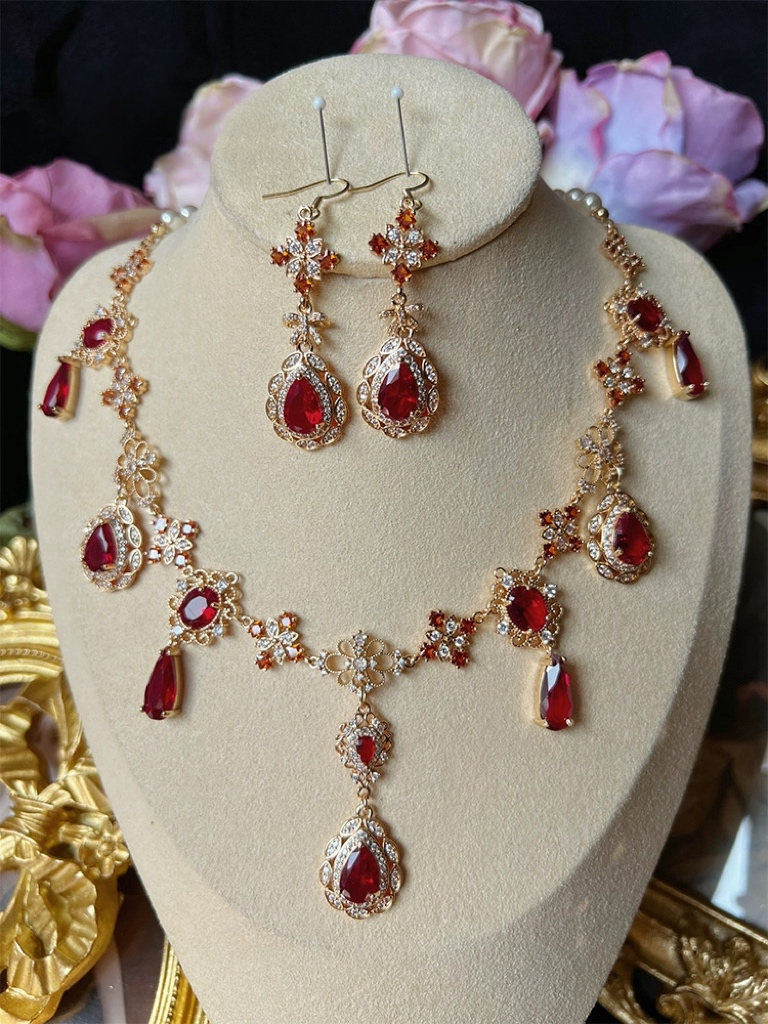 Handmade Victorian Baroque Necklace & Earring Set