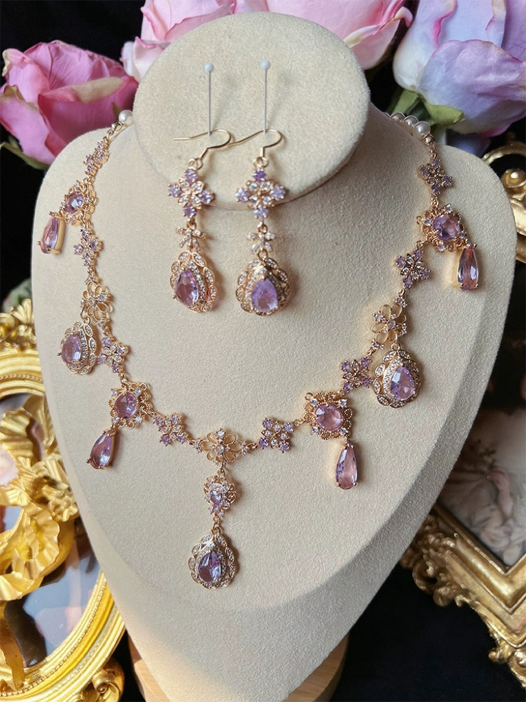 Handmade Victorian Baroque Necklace & Earring Set