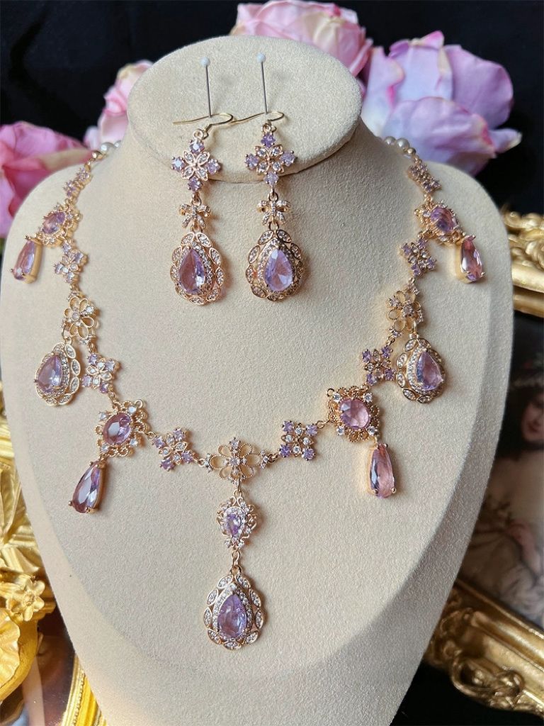 Handmade Victorian Baroque Necklace & Earring Set