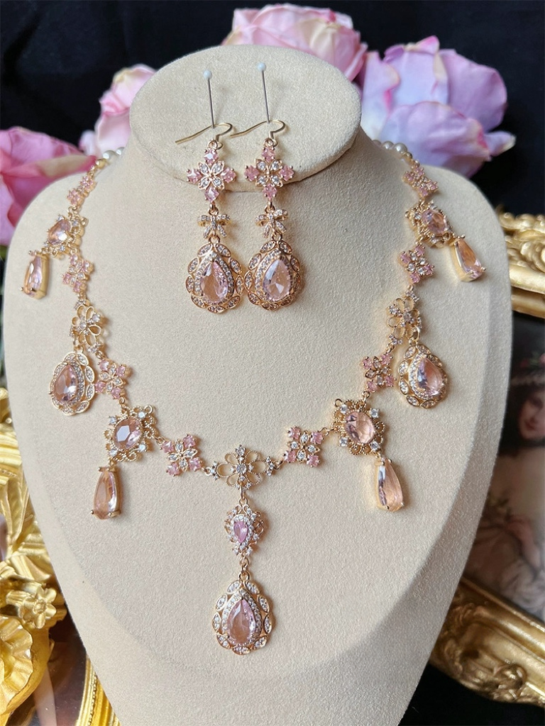Handmade Victorian Baroque Necklace & Earring Set