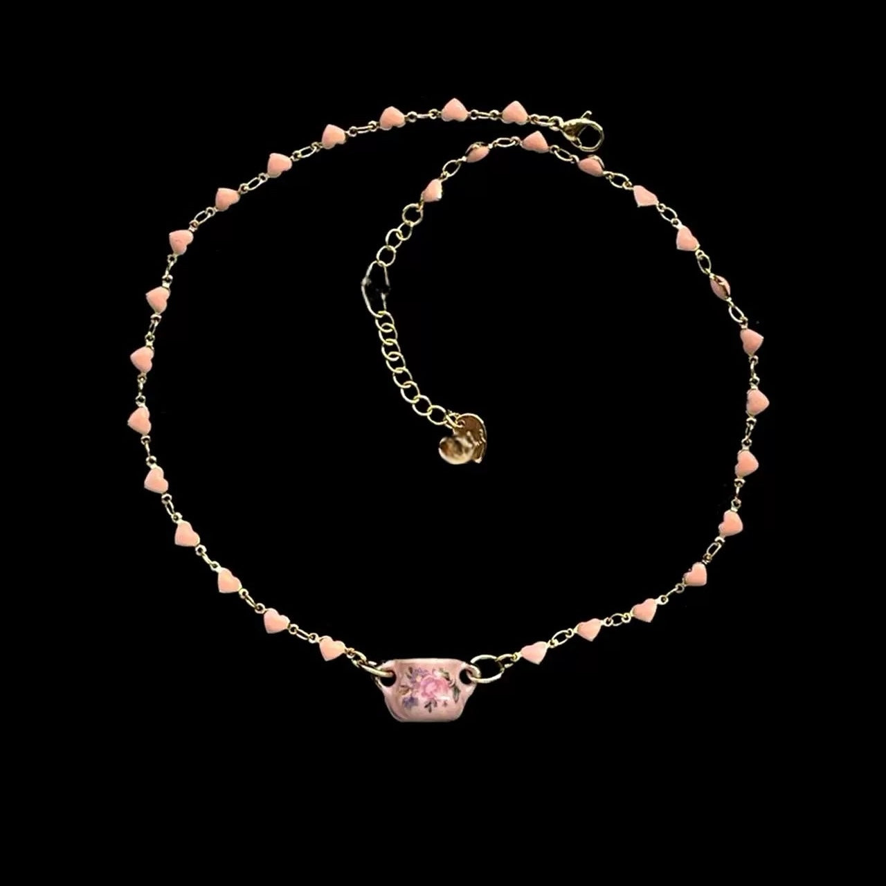 Handmade Sweet Tea Party Teacup Necklace & Bracelet Set