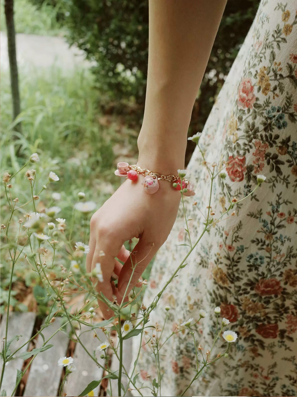 Handmade Sweet Tea Party Teacup Necklace & Bracelet Set