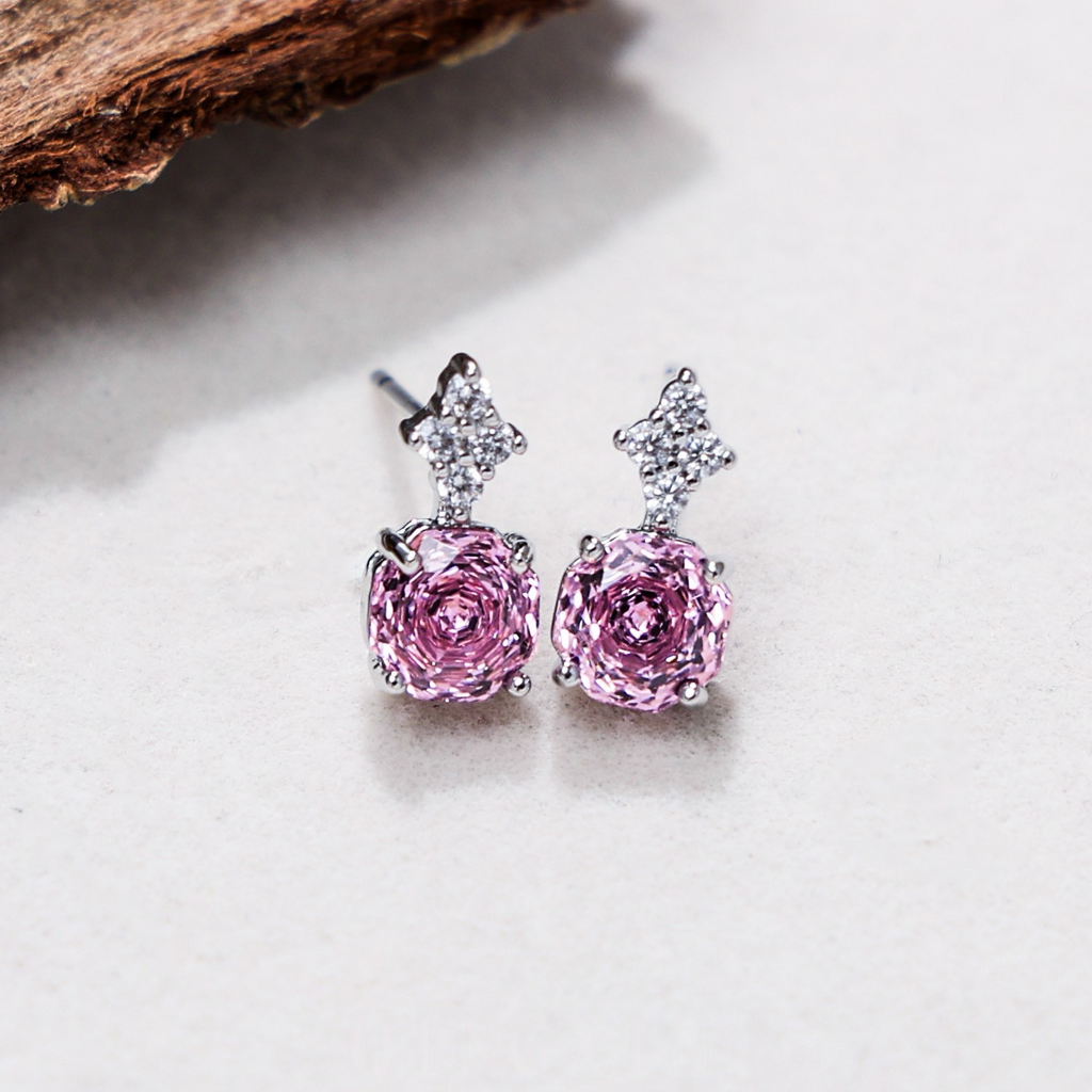 Whispers of Love Rose Necklace & Earrings