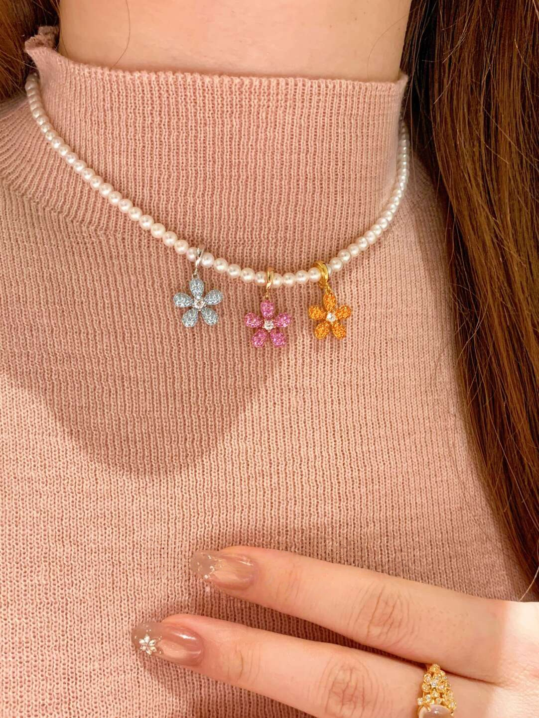 Macarons Daisy Freshwater Pearl Necklace