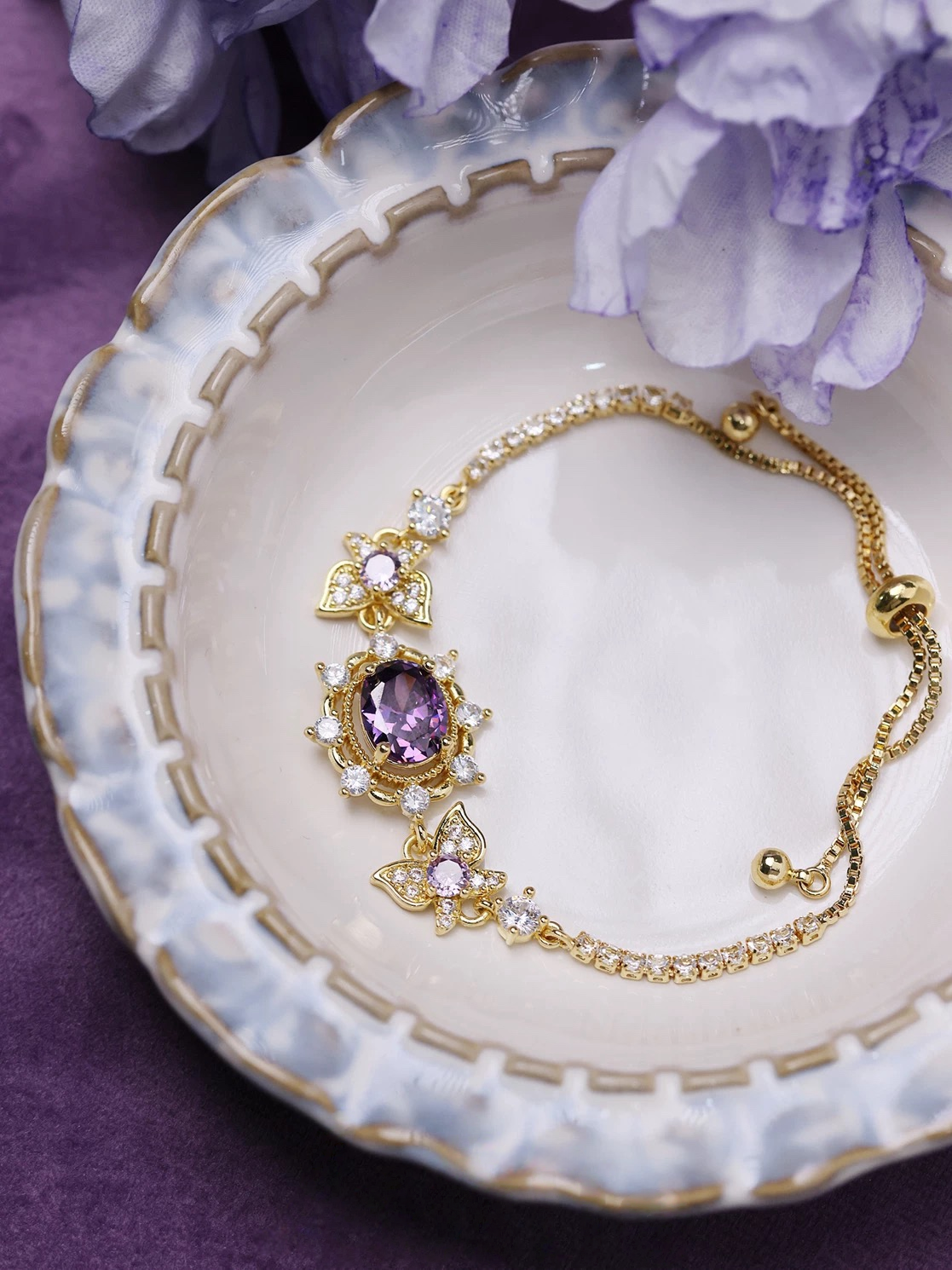 Lavender Dreams Butterfly Jewelry Set