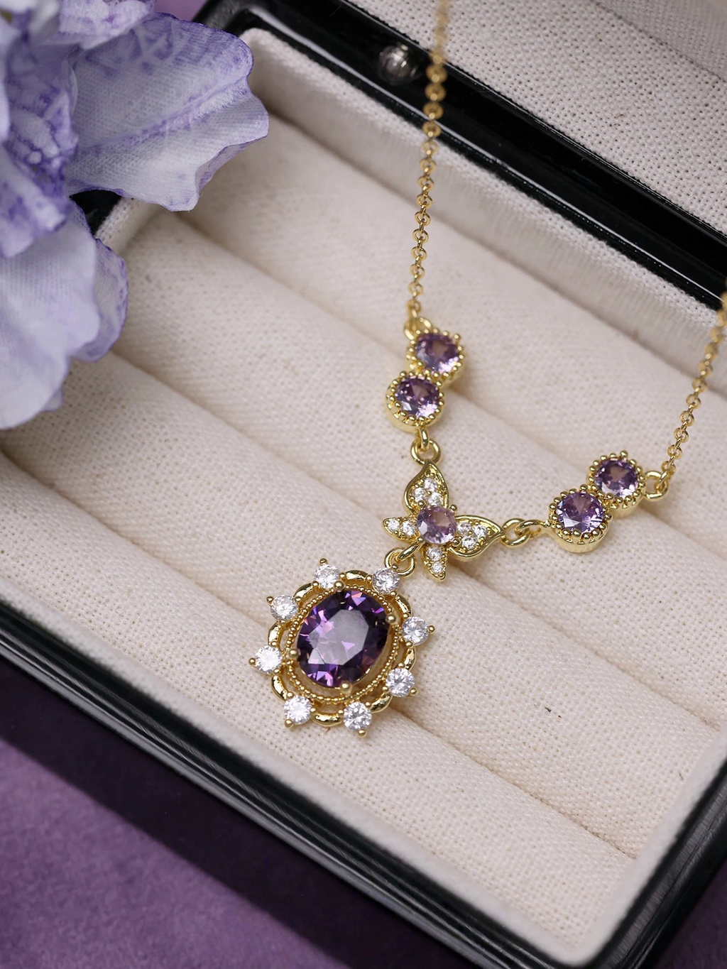 Lavender Dreams Butterfly Jewelry Set