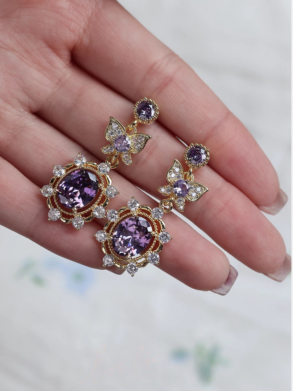 Lavender Dreams Butterfly Jewelry Set