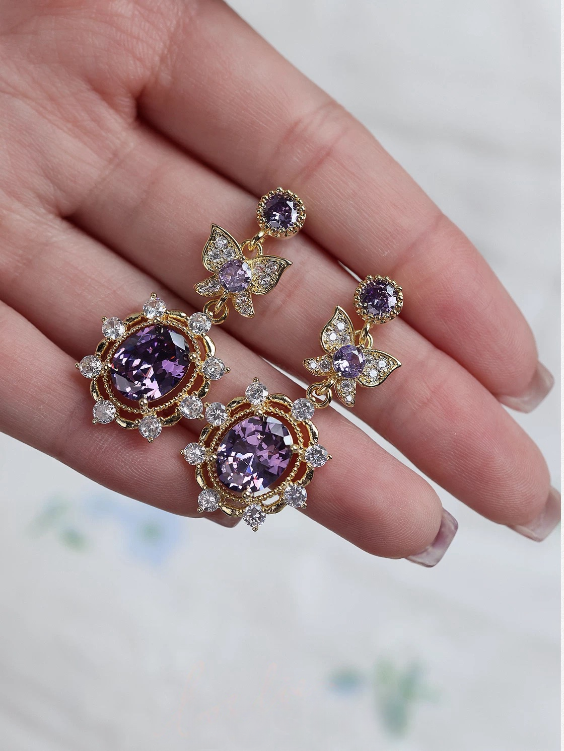 Lavender Dreams Butterfly Jewelry Set