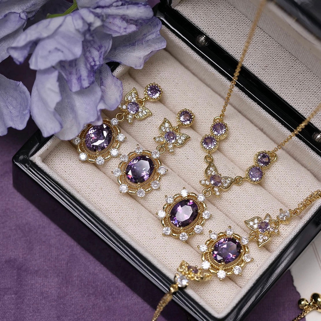 Lavender Dreams Butterfly Jewelry Set