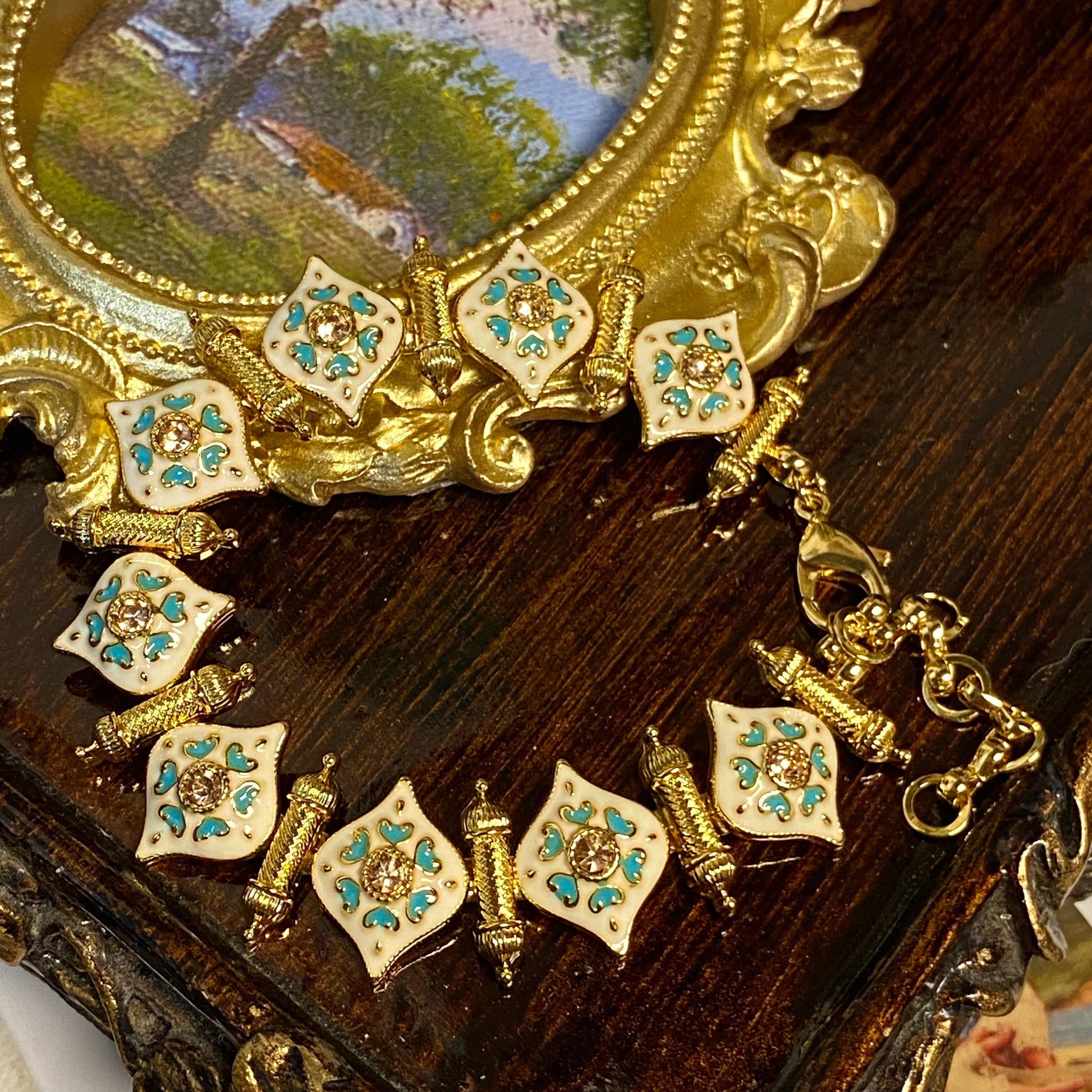 Enamel Vintage Luxury Jewelry Set