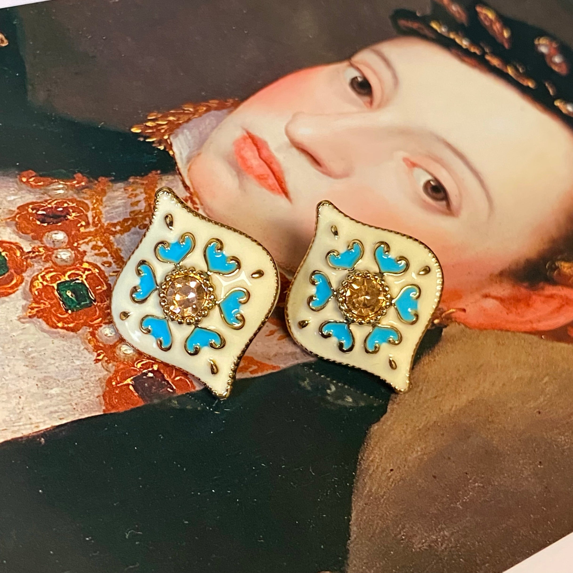Enamel Vintage Luxury Jewelry Set