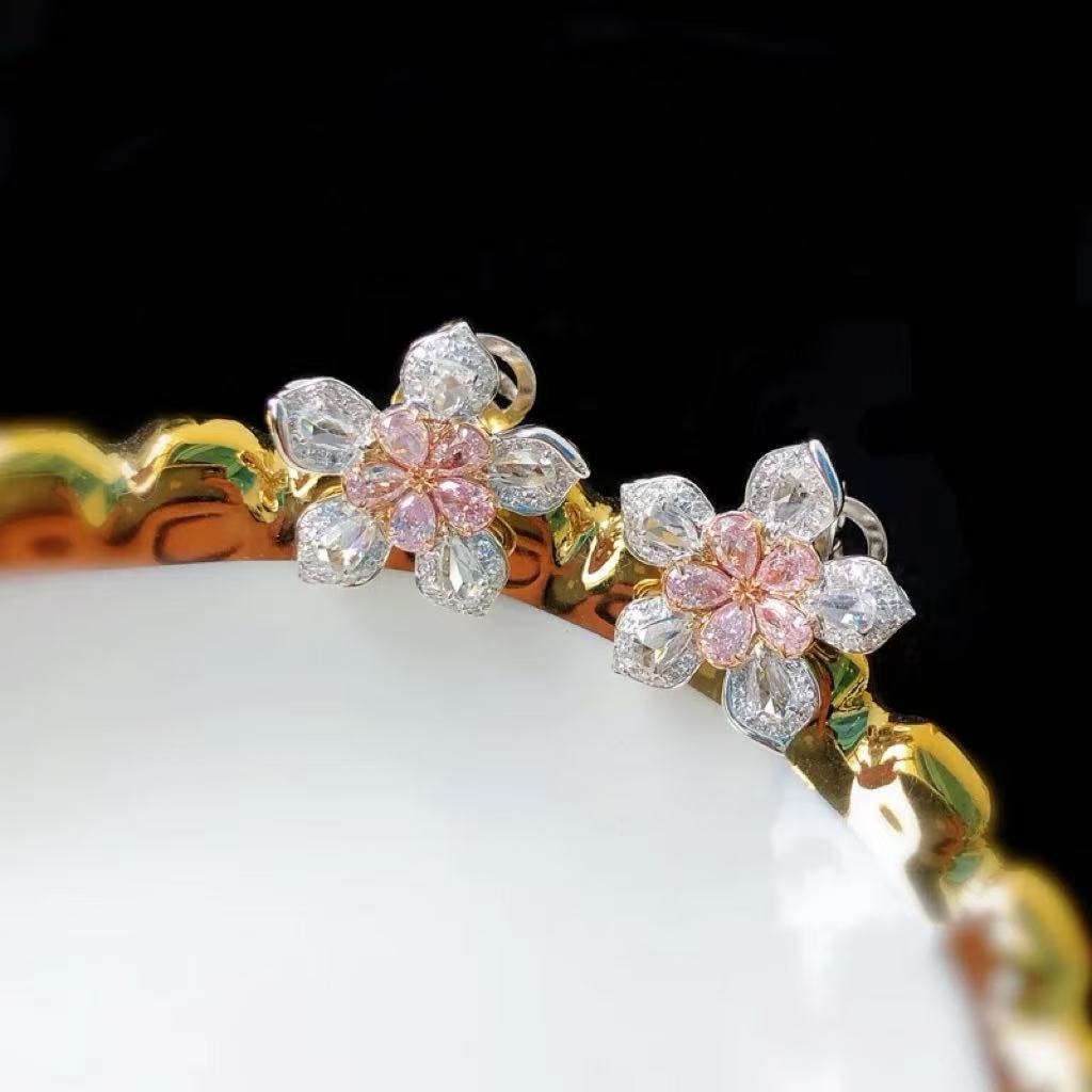 Cherry Blossom Jewelry Set – Elegant Sakura Necklace & Earrings