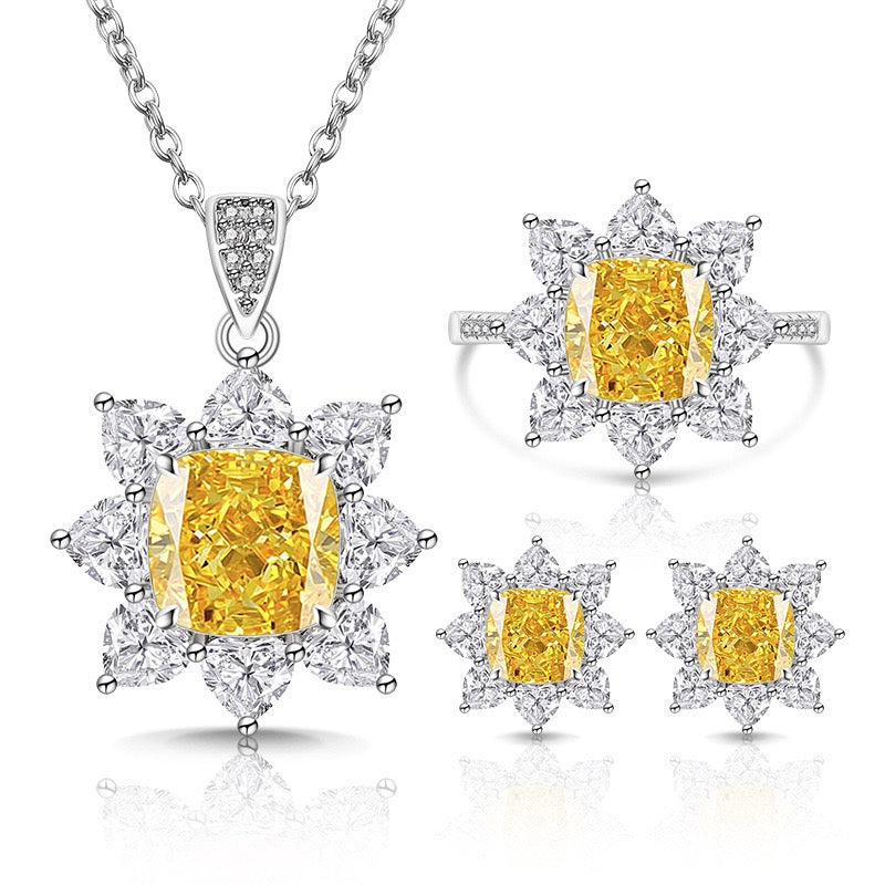 Sparkling Sunflower Jewelry Set