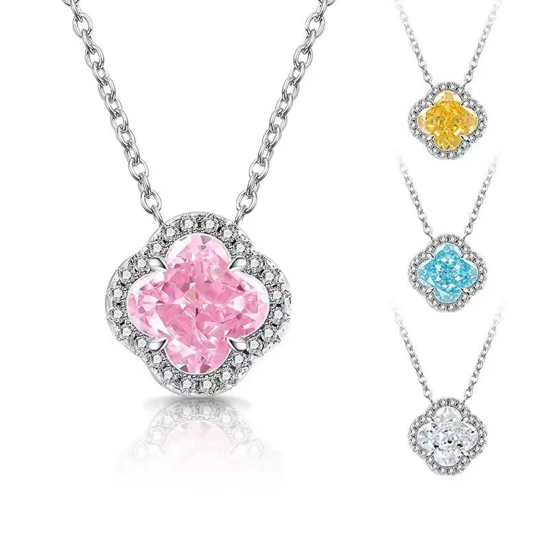 High-Shine Sparkle Clover Jewelry Set