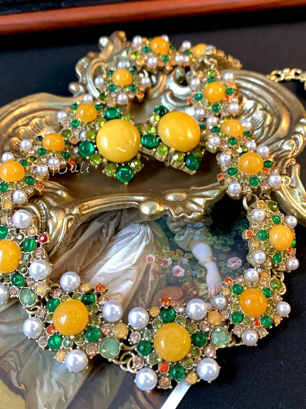 Golden Garden Vintage Statement Set