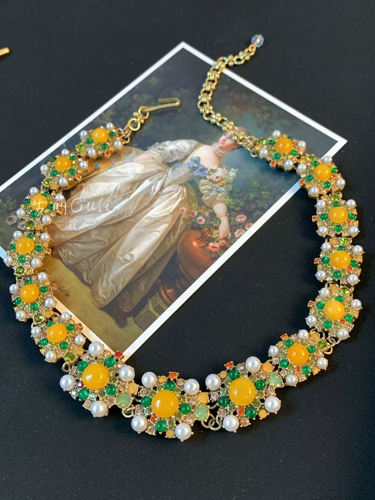 Golden Garden Vintage Statement Set