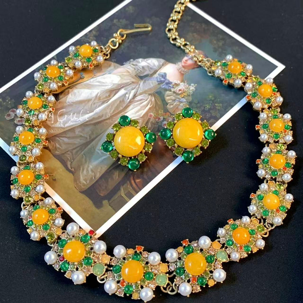 Golden Garden Vintage Statement Set
