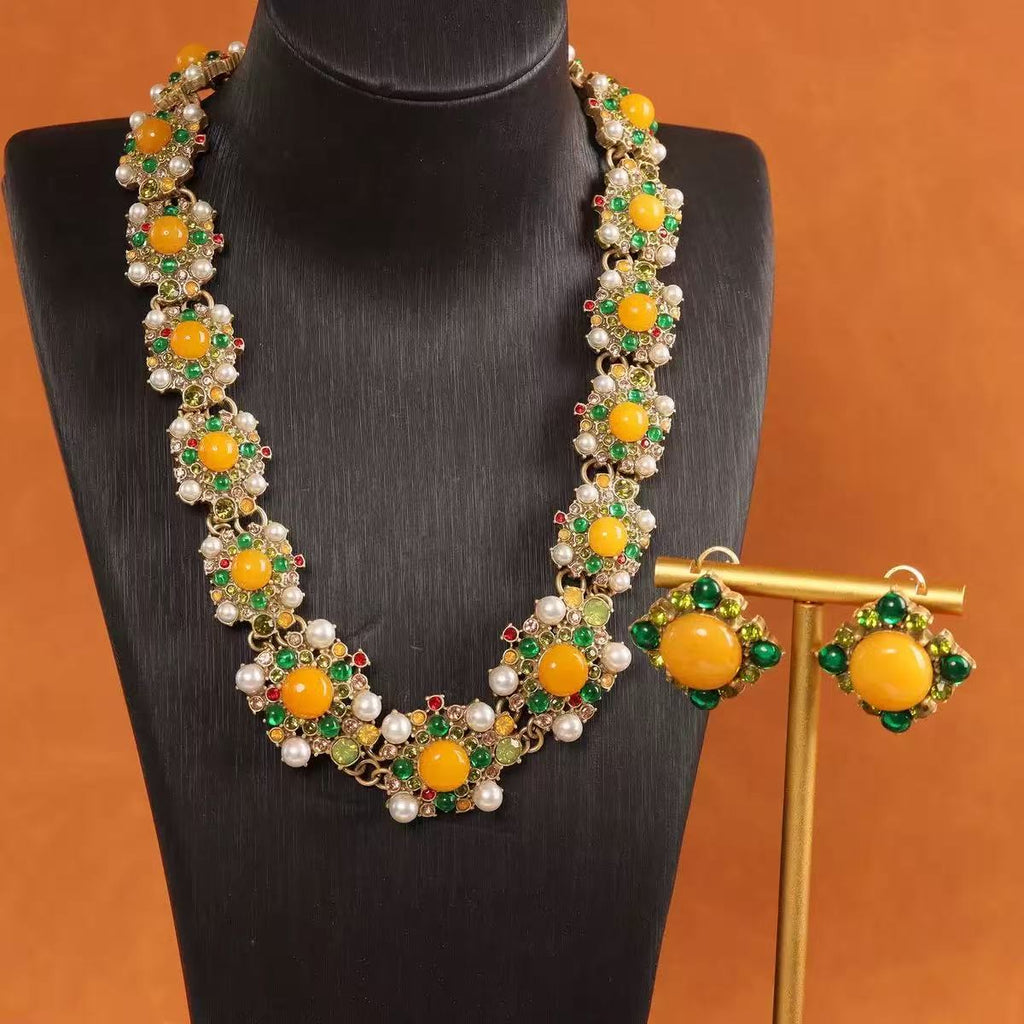 Golden Garden Vintage Statement Set