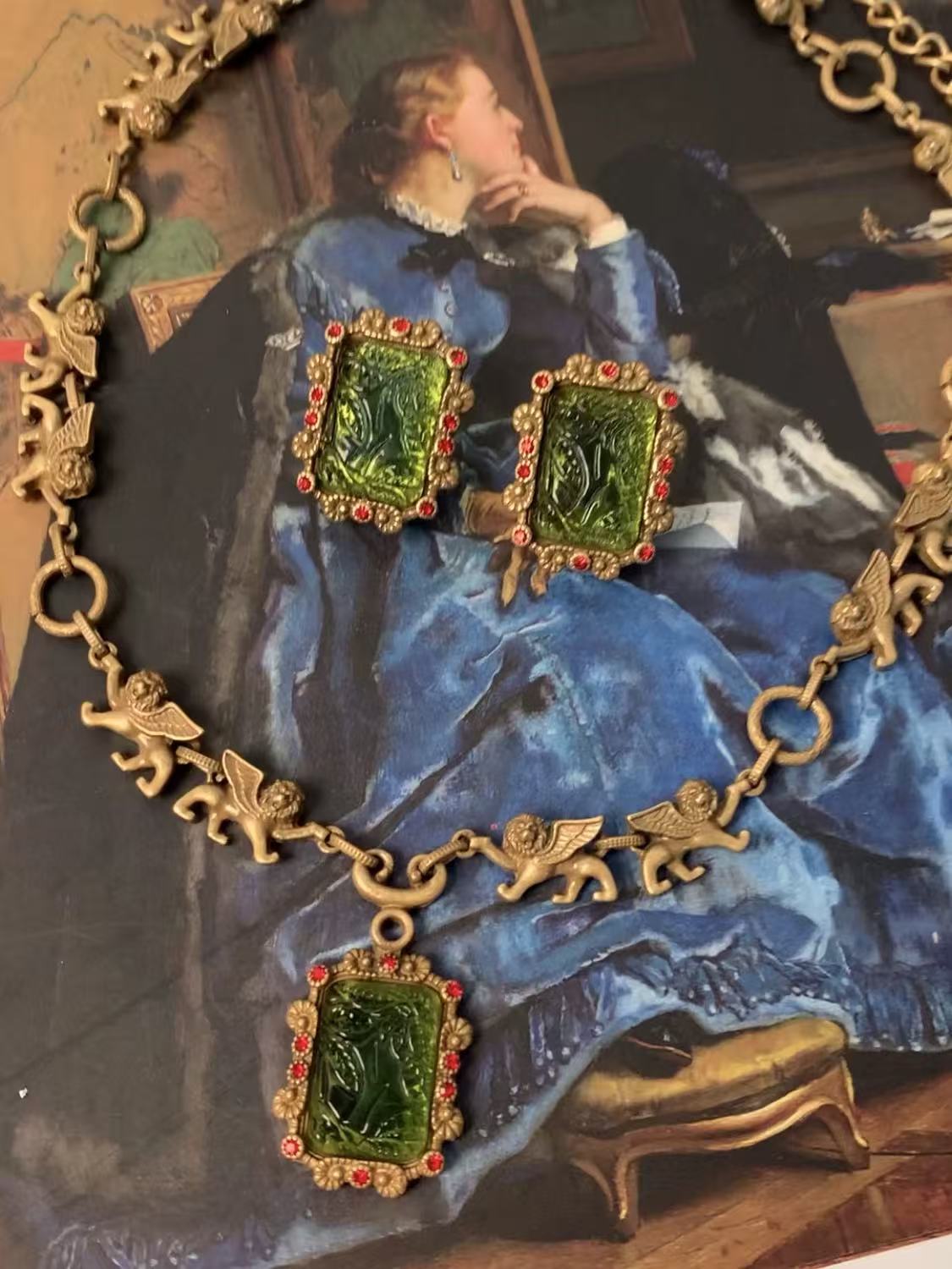 Guardian Angel Renaissance Suite|Intaglio Glass & Cherub Link Collection