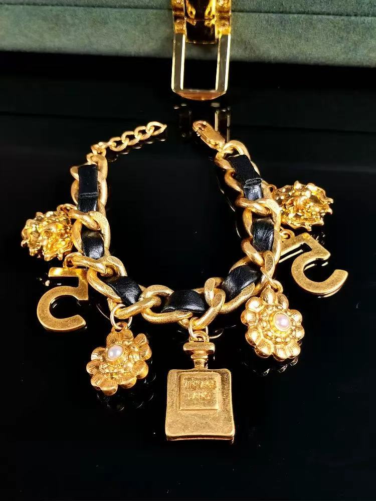Parisian Chic Leather Chain | Vintage Iconic Charm Necklace Bracelet