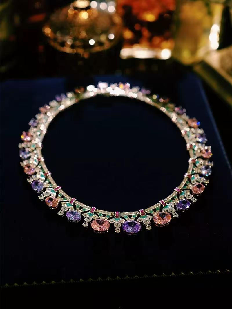 Art Deco Multi-Tone Gala Statement Jewelry Set