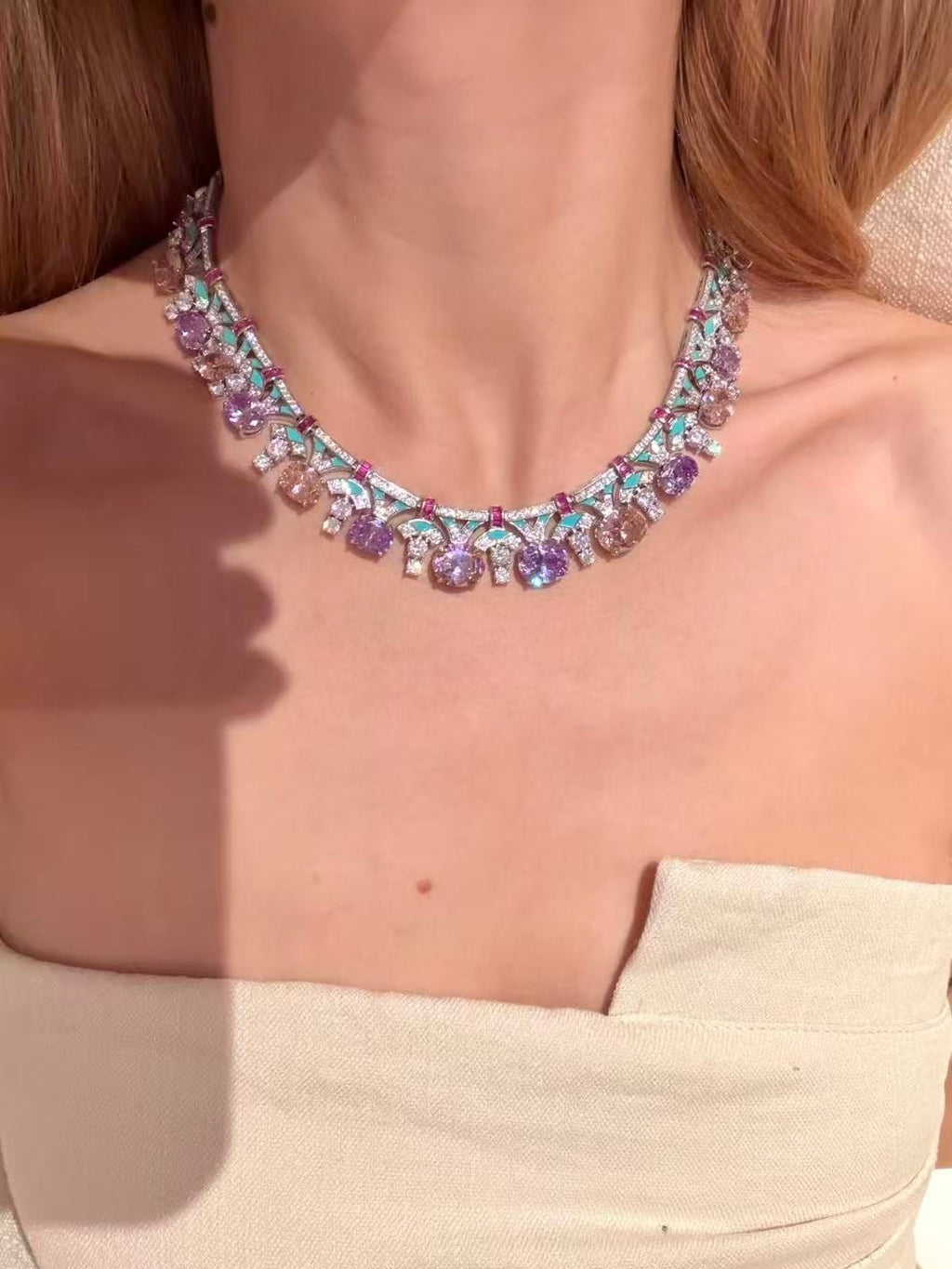 Art Deco Multi-Tone Gala Statement Jewelry Set
