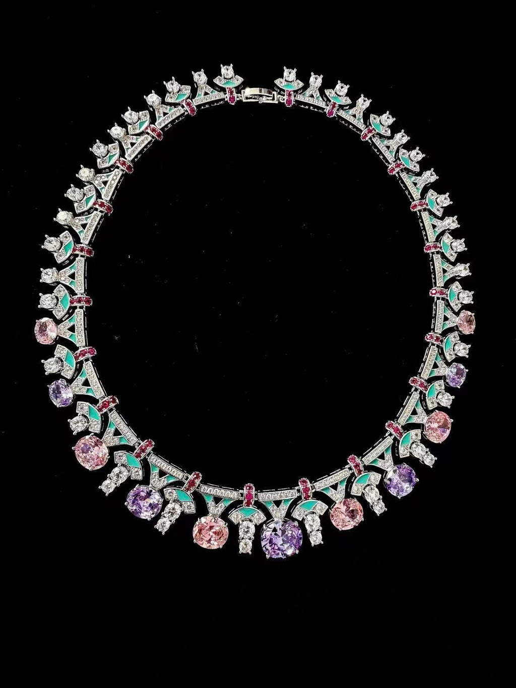 Art Deco Multi-Tone Gala Statement Jewelry Set