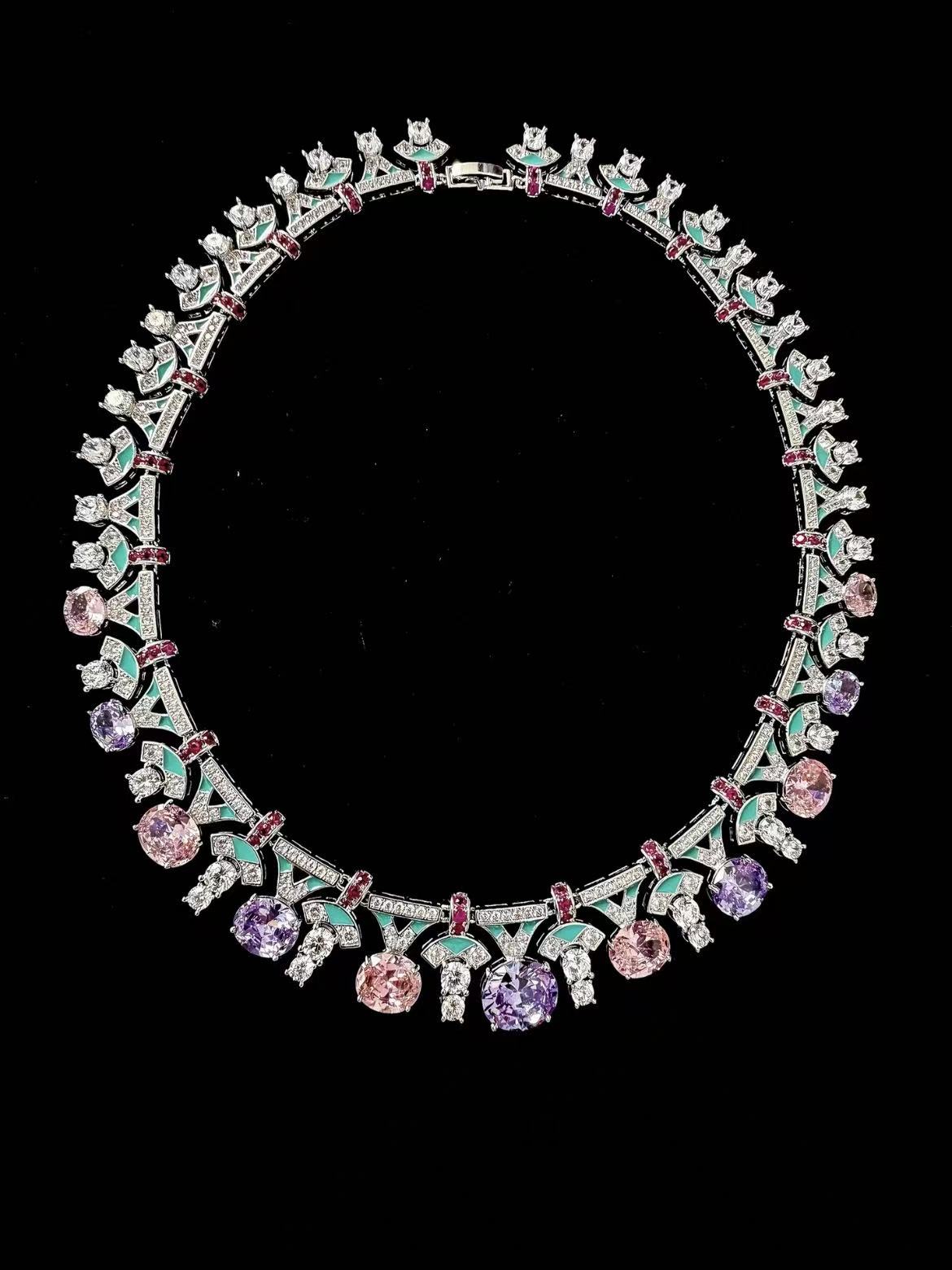 Art Deco Multi-Tone Gala Statement Jewelry Set