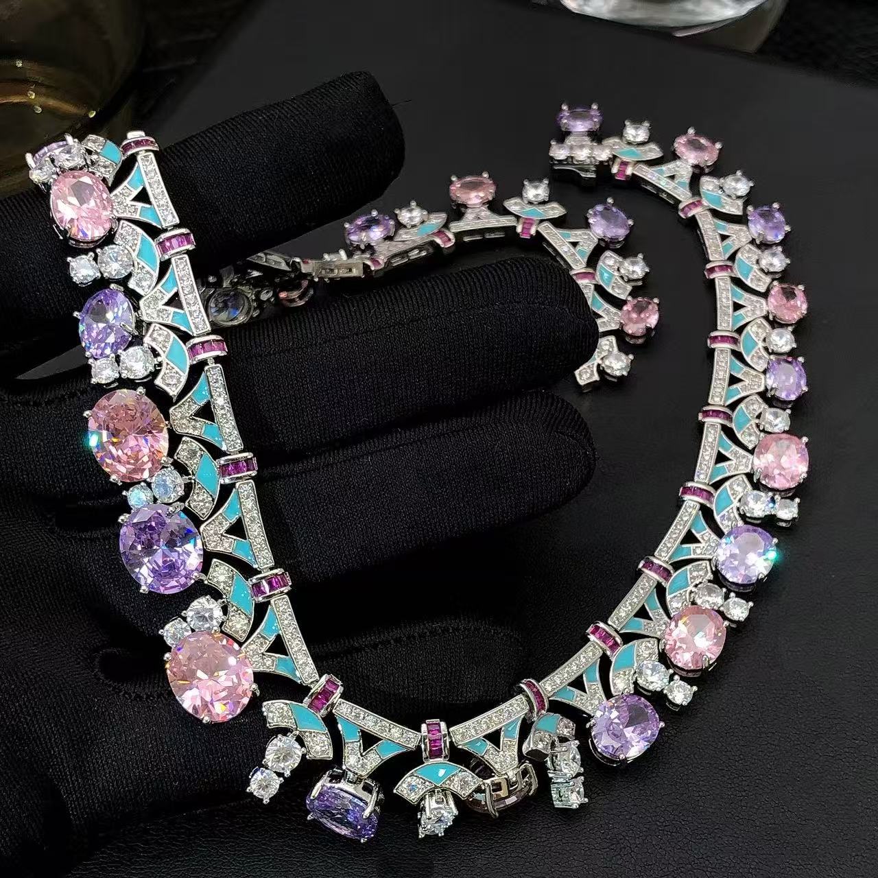 Art Deco Multi-Tone Gala Statement Jewelry Set