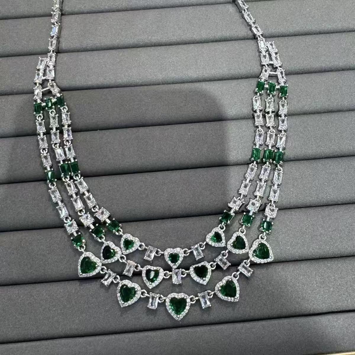 Heart Cascade Statement Parure|Luxury Gala Jewelry Set