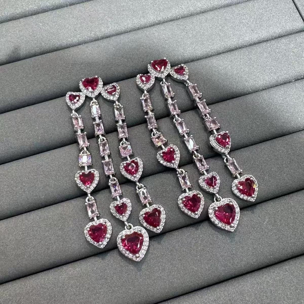 Heart Cascade Statement Parure|Luxury Gala Jewelry Set