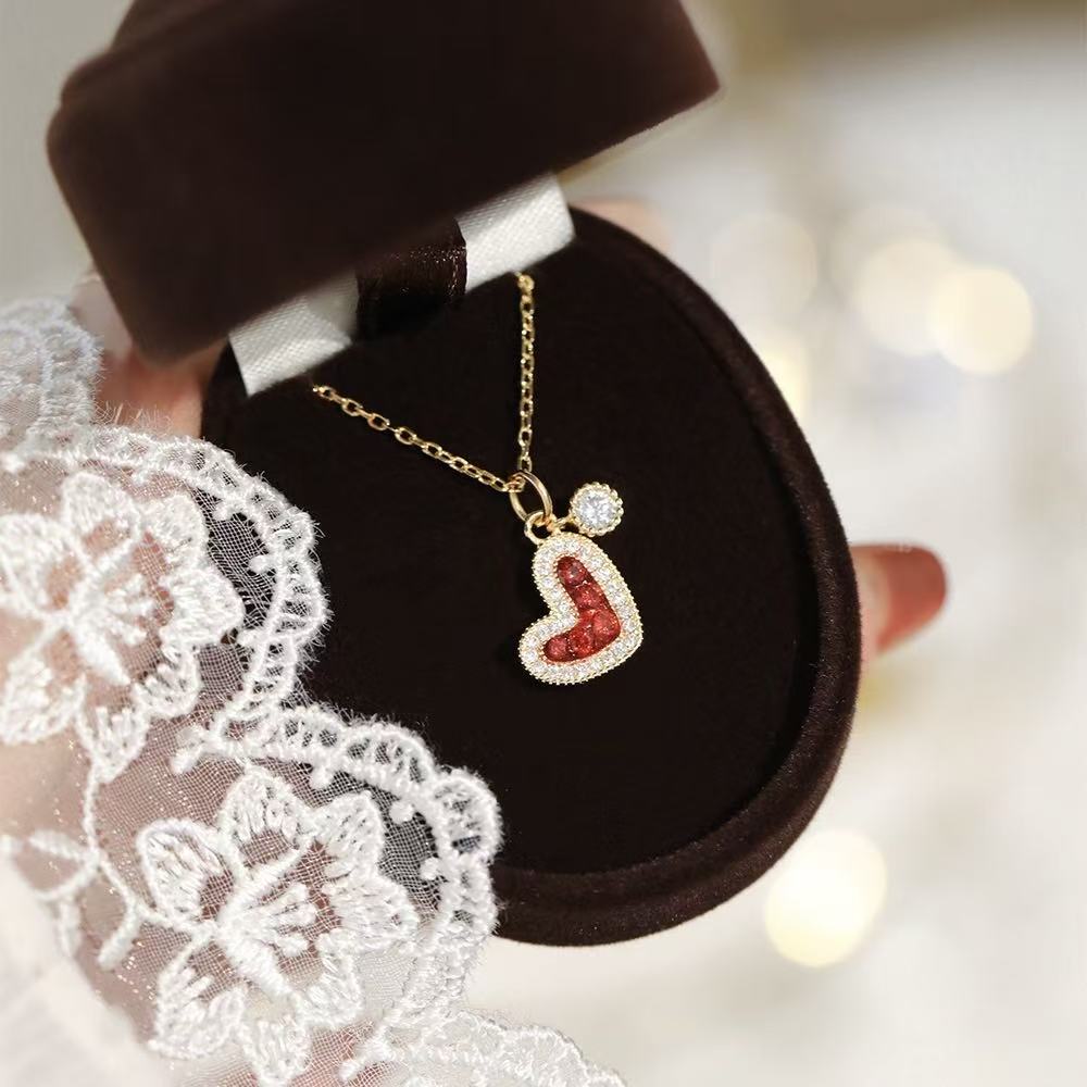 925 Sterling Silver Strawberry Jam Palmier Jewelry Set