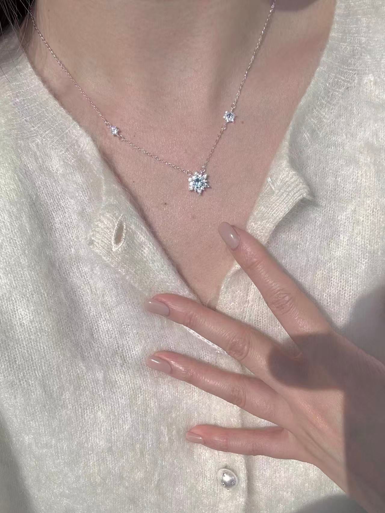 999 Fine Silver Dreamy Snowflake Jewelry Set