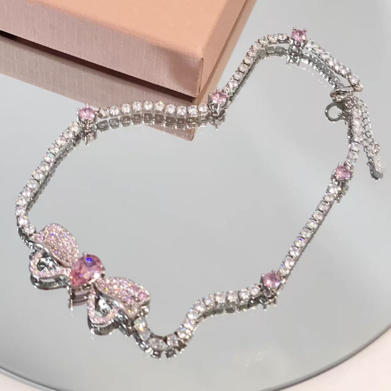 Fairytale Bow Necklace Bracelet Ring & Earrings Set