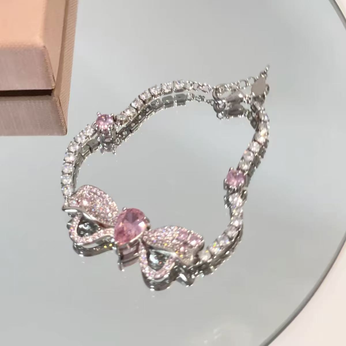 Fairytale Bow Necklace Bracelet Ring & Earrings Set