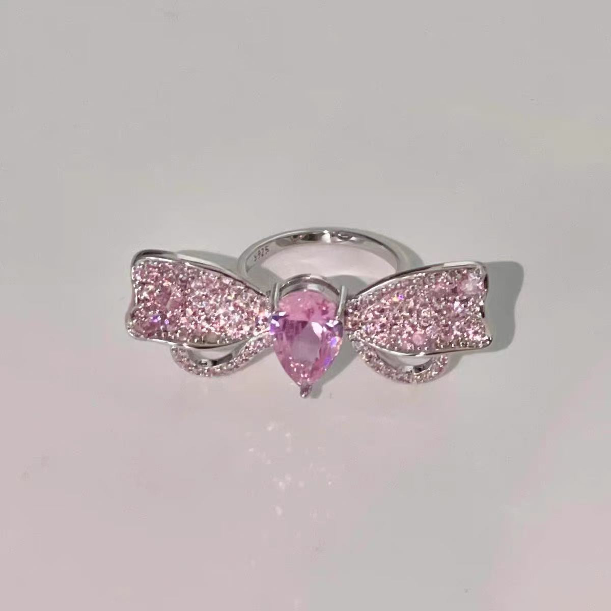 Fairytale Bow Necklace Bracelet Ring & Earrings Set